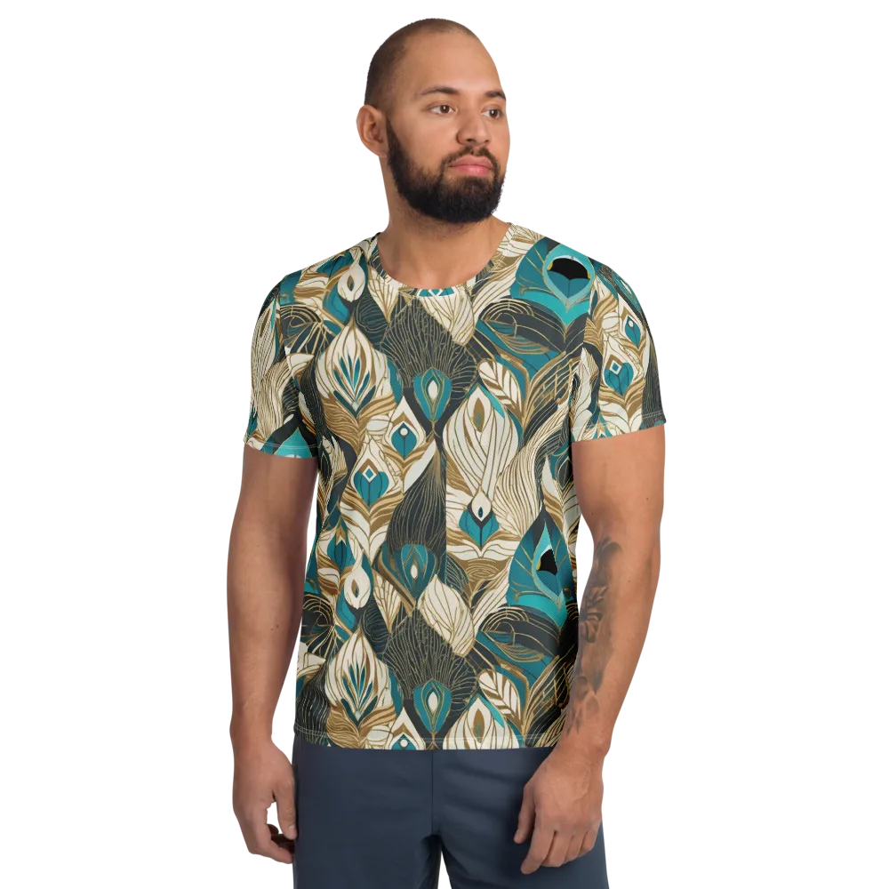 Turquoise Talisman on Men's Athletic T-Shirt — Front