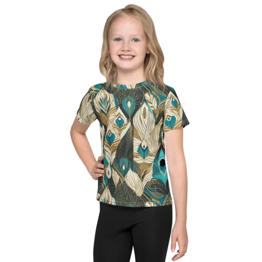 Turquoise Talisman on a Kids Crew Neck T-Shirt