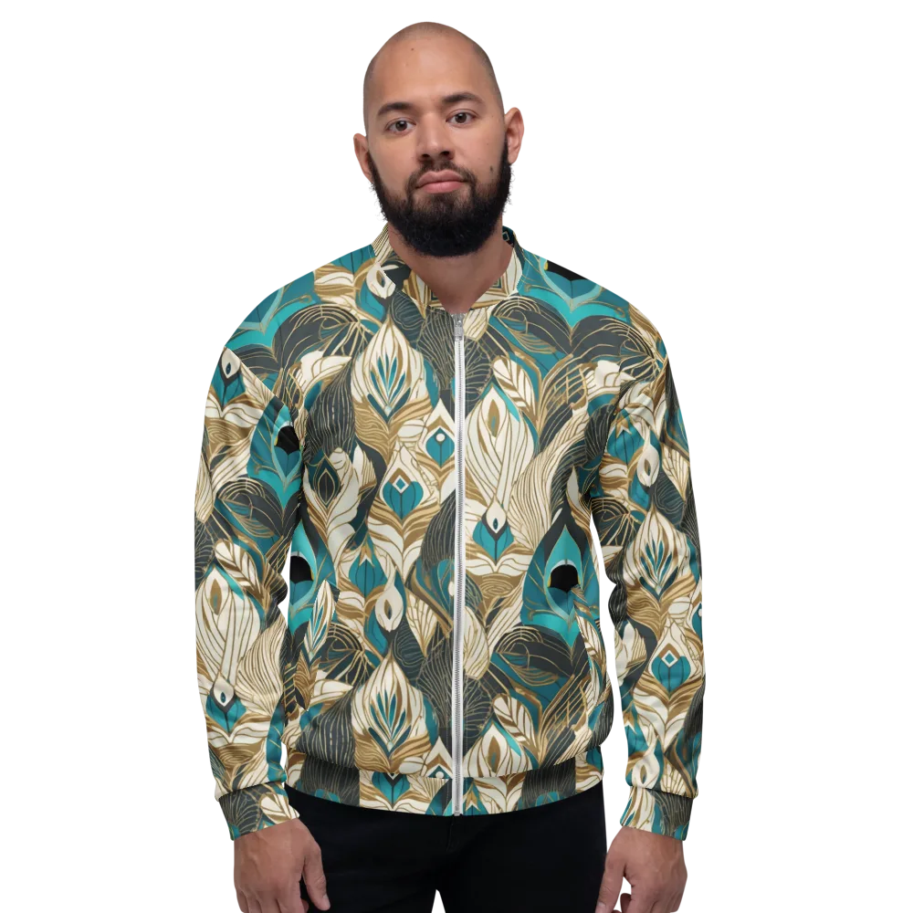 Turquoise Talisman on Bomber Jacket — Front
