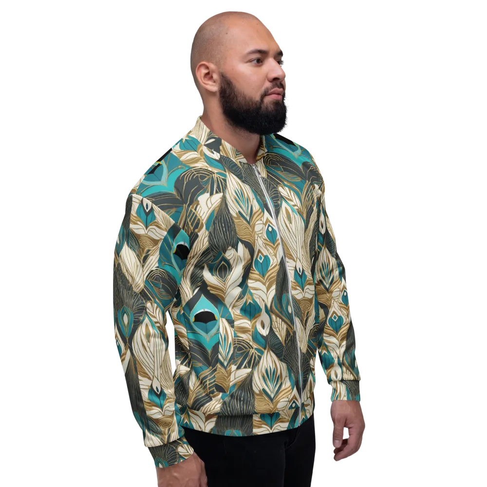 Turquoise Talisman on Bomber Jacket — Right