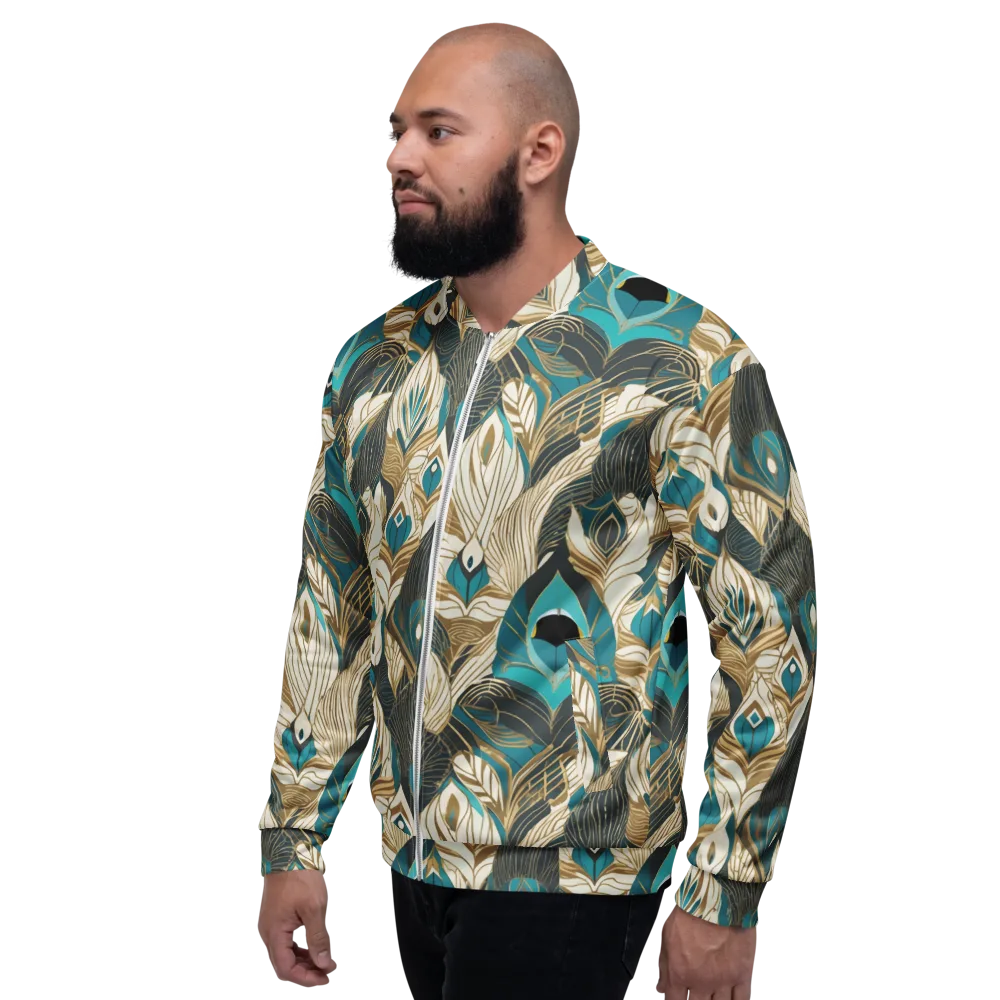 Turquoise Talisman on Bomber Jacket — Left