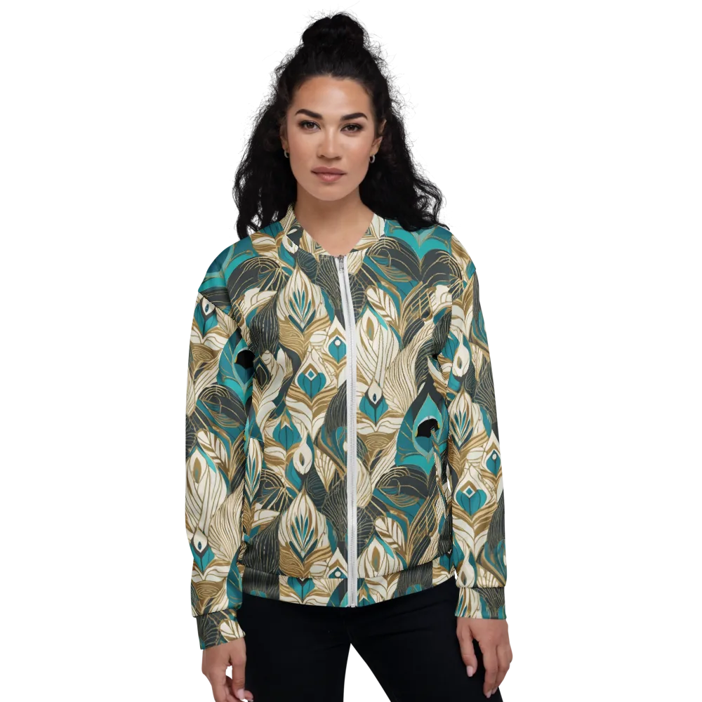 Turquoise Talisman on Bomber Jacket — Front