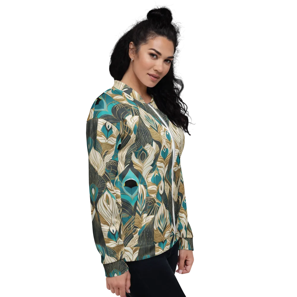 Turquoise Talisman on Bomber Jacket — Right