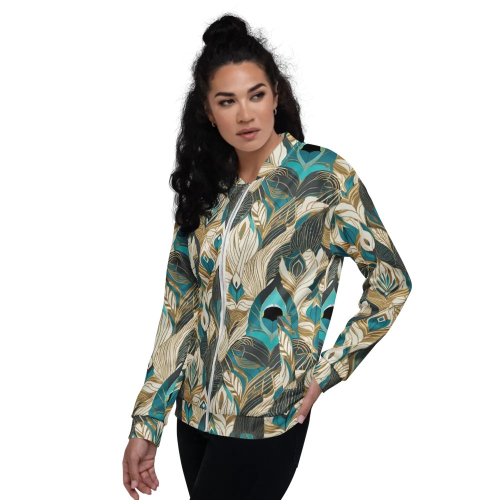 Turquoise Talisman on Bomber Jacket — Left