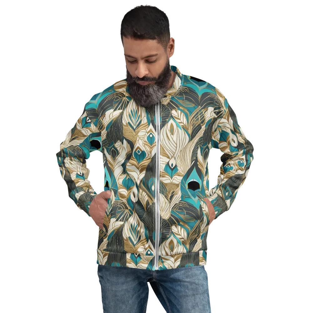 Turquoise Talisman on Bomber Jacket — Front