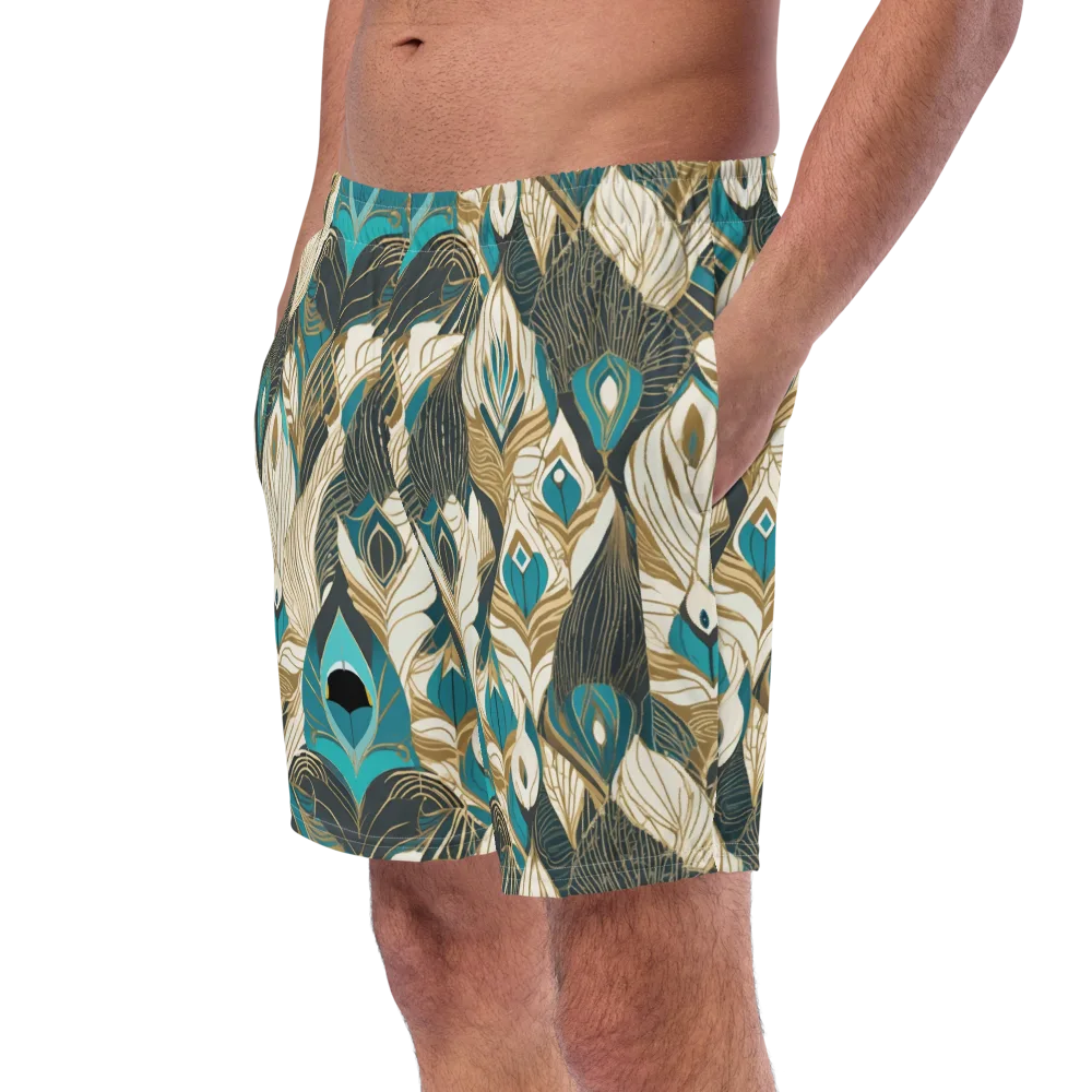 Turquoise Talisman on Swim Trunks — Left Front
