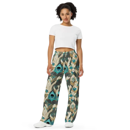 Turquoise Talisman on a Wide-Leg Pants