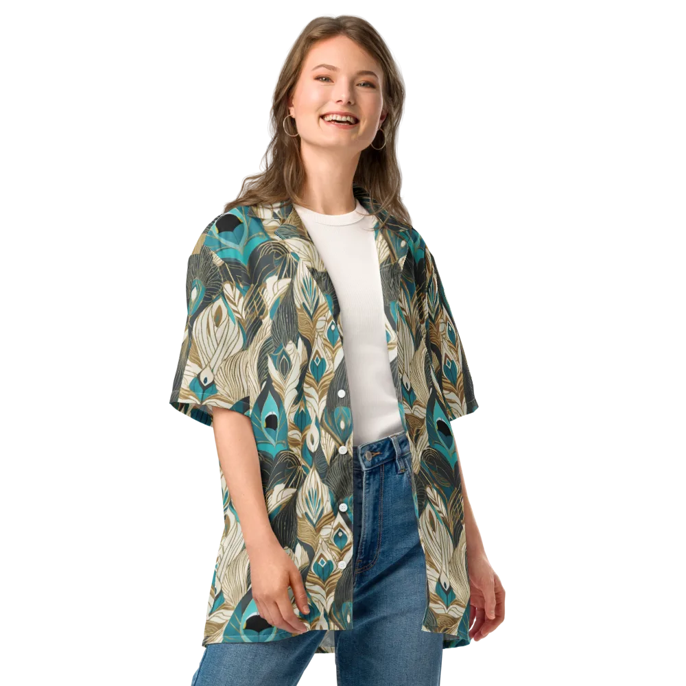 Turquoise Talisman on Button Shirt — Front