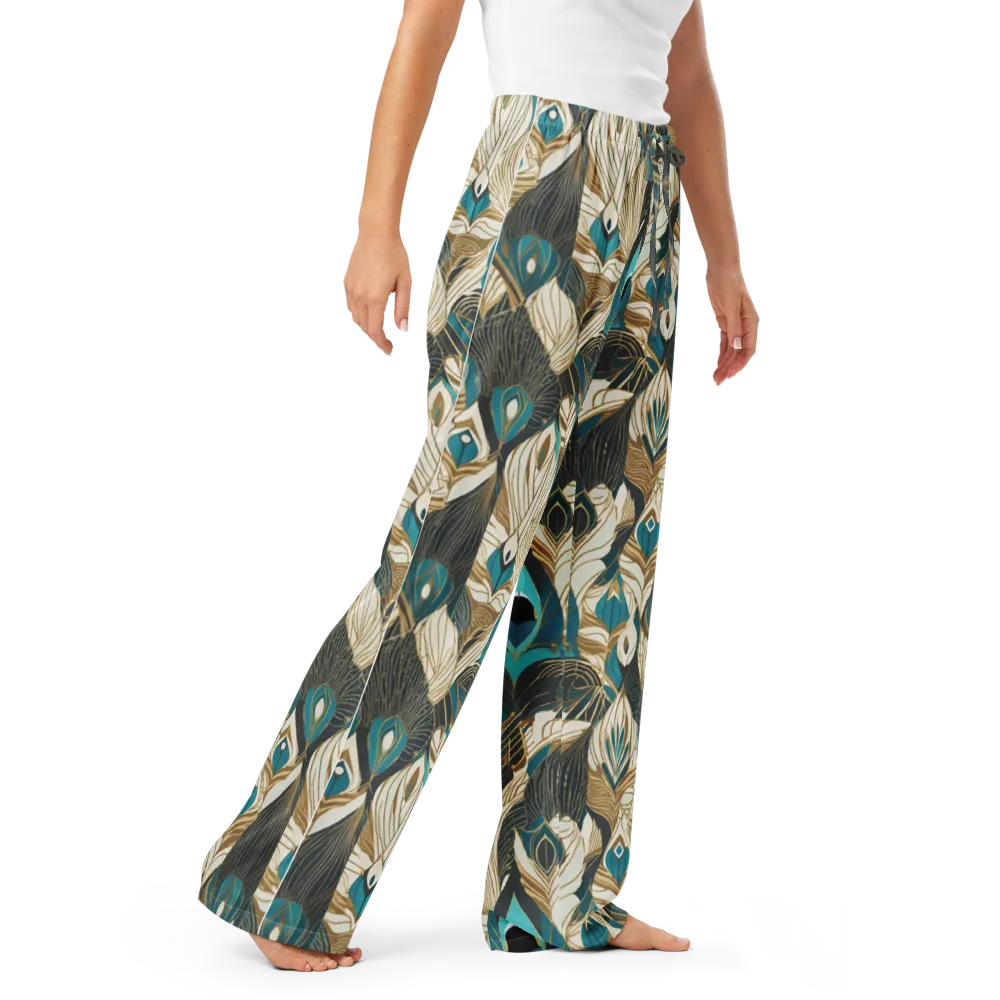 Turquoise Talisman on Women's Pajama Pants — Right Front