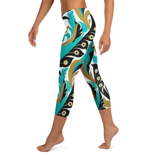 Golden Eyelet on a Capri Leggings