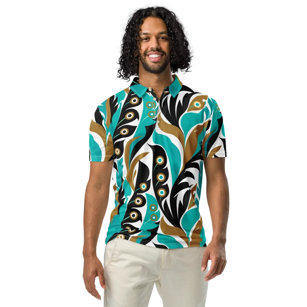Golden Eyelet on Men's Slim Fit Polo Shirt — Front