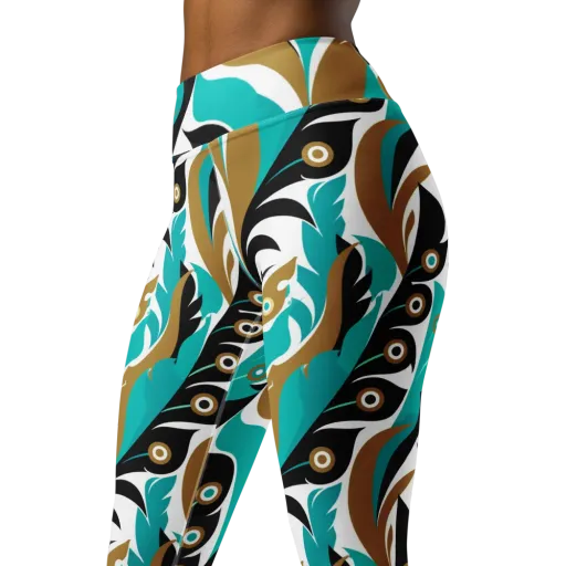 Golden Eyelet on a Yoga Leggings