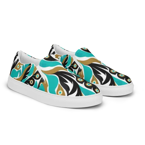 Golden Eyelet on a Women's Slip-On Canvas Shoes