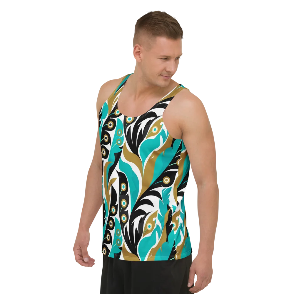 Golden Eyelet on Men's Tank Top — Left Front