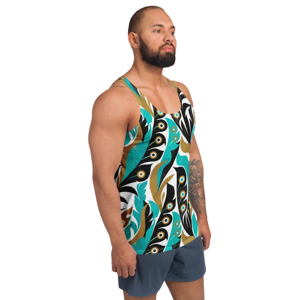 Golden Eyelet on Men's Tank Top — Right Front
