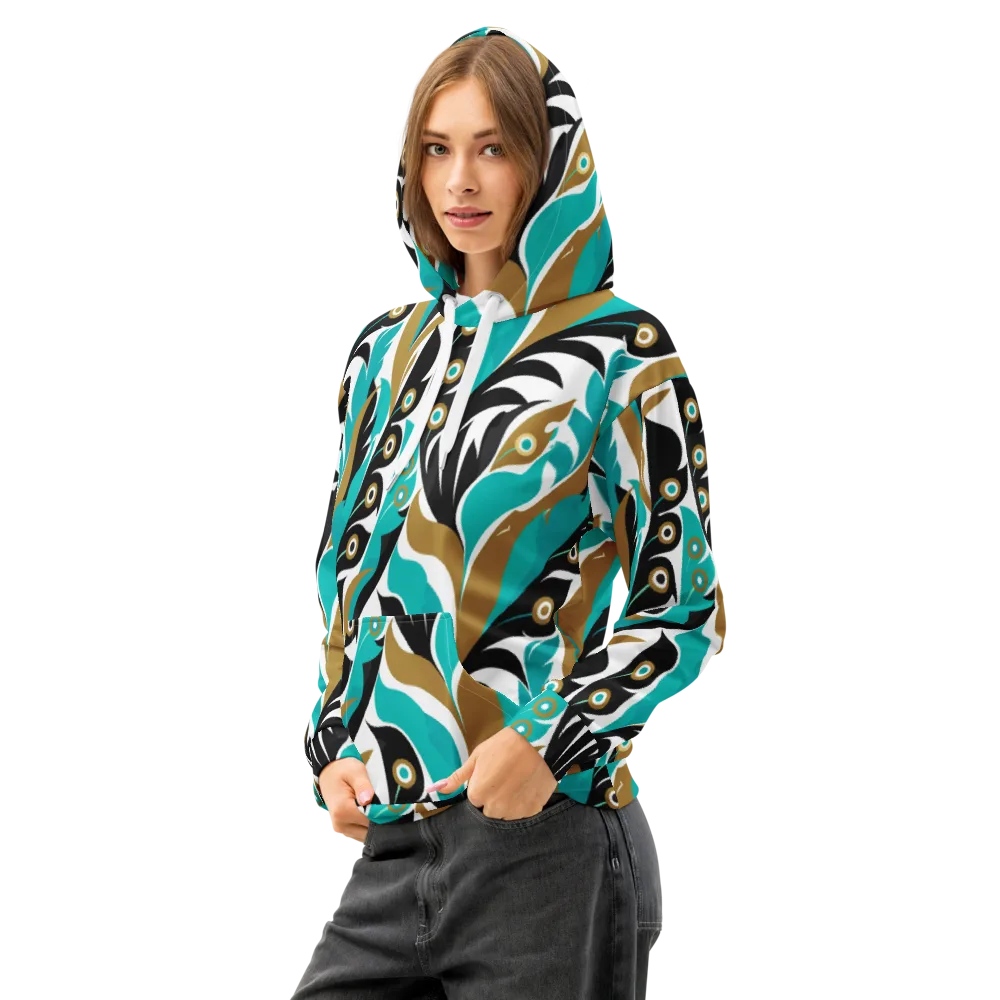 Golden Eyelet on Cotton Hoodie — Left Front