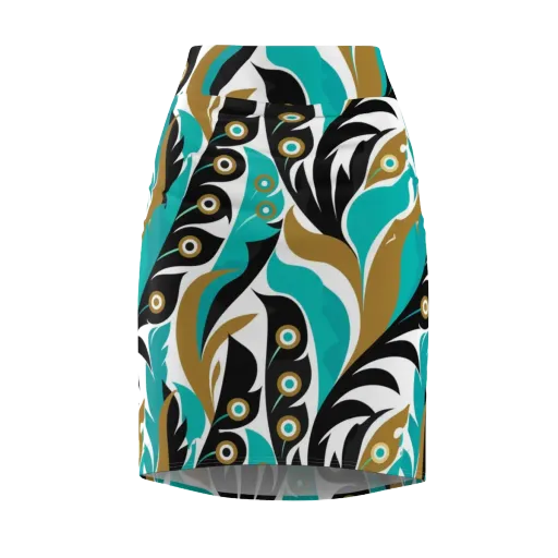 Golden Eyelet on a Pencil Skirt