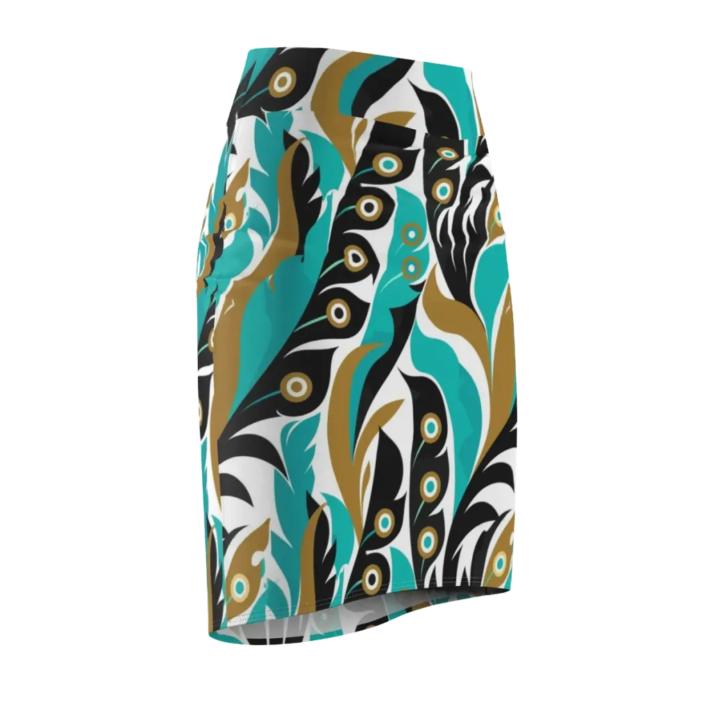 Golden Eyelet on Pencil Skirt — Front Side