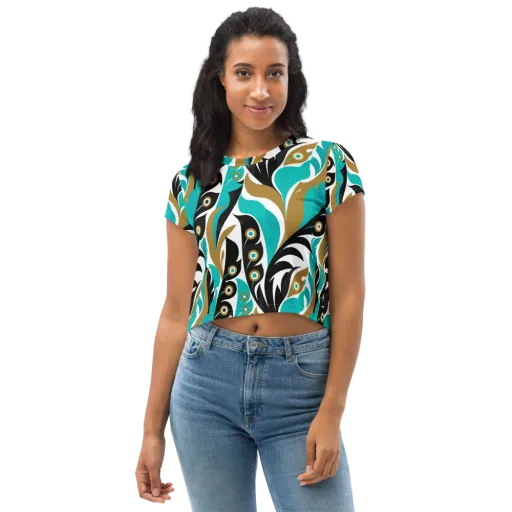Golden Eyelet on a Crop Tee