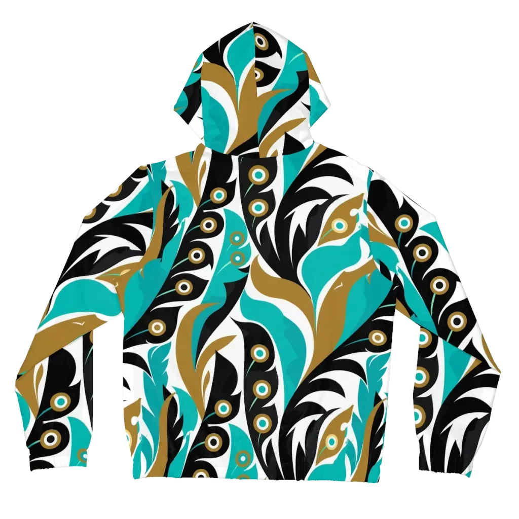 Golden Eyelet on Women's Full-Zip Hoodie — Back