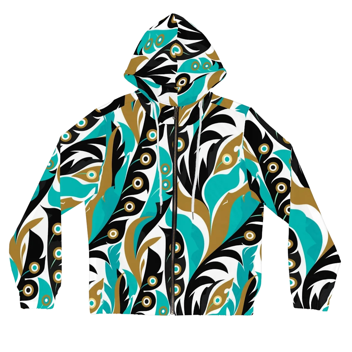 Golden Eyelet on Women's Full-Zip Hoodie — Front