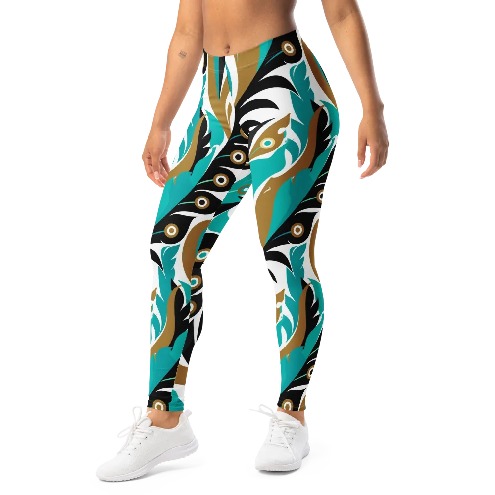 Golden Eyelet on Leggings — Left Front