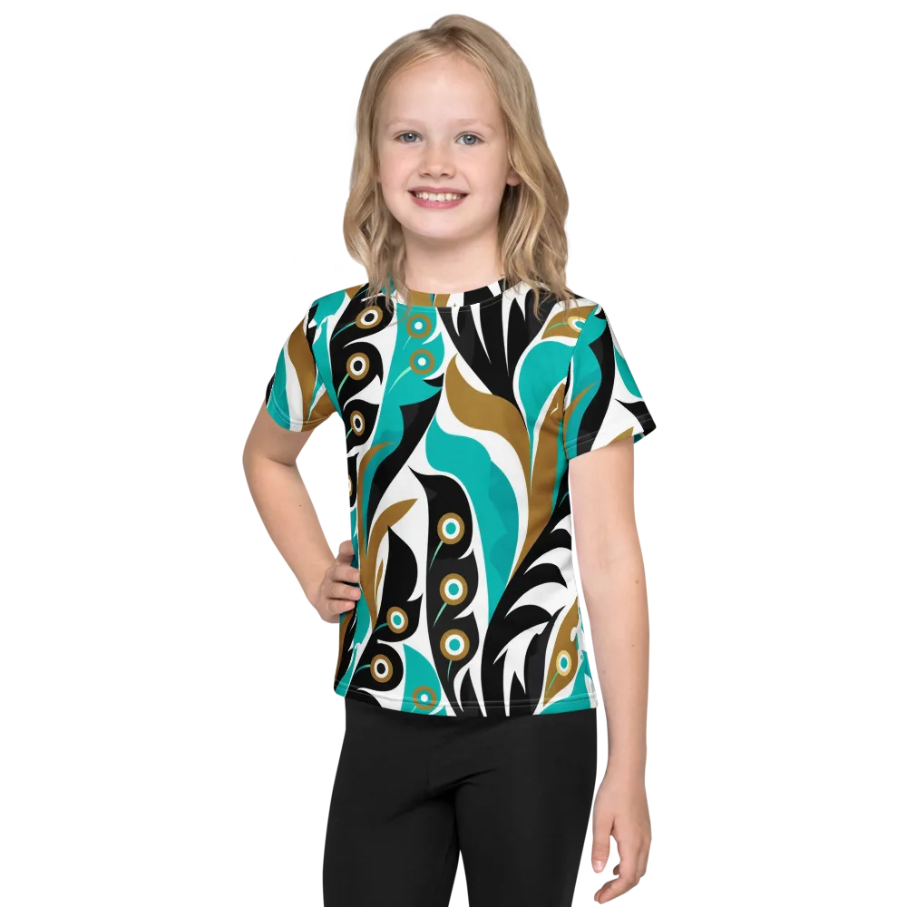 Golden Eyelet on Kids Crew Neck T-Shirt — Front