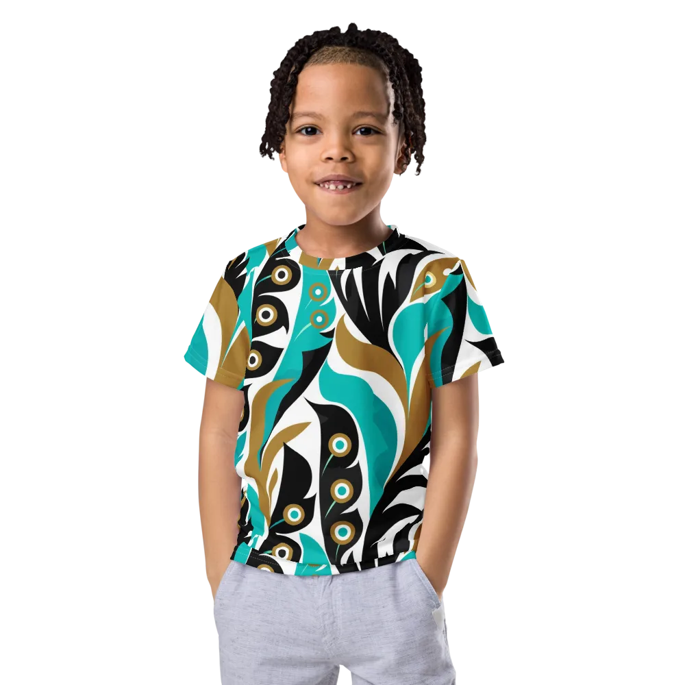 Golden Eyelet on Kids Crew Neck T-Shirt — Front