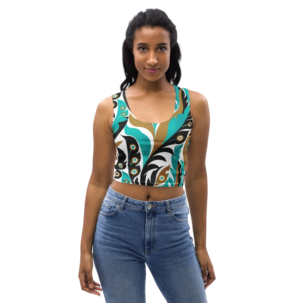 Golden Eyelet on Crop Top — Front