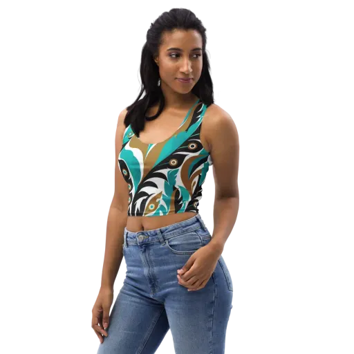 Golden Eyelet on a Crop Top