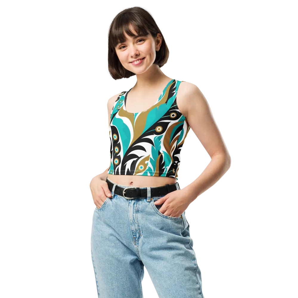 Golden Eyelet on Crop Top — Front