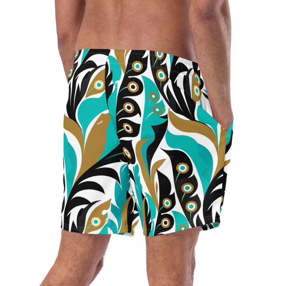 Golden Eyelet on Swim Trunks — Right Back