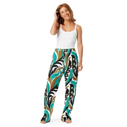 Golden Eyelet on a Women's Pajama Pants