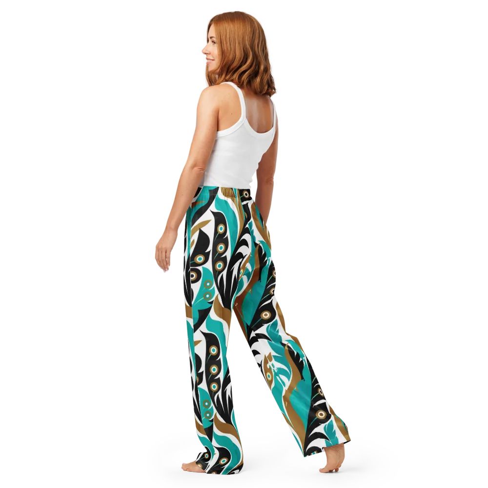 Golden Eyelet on Women's Pajama Pants — Back