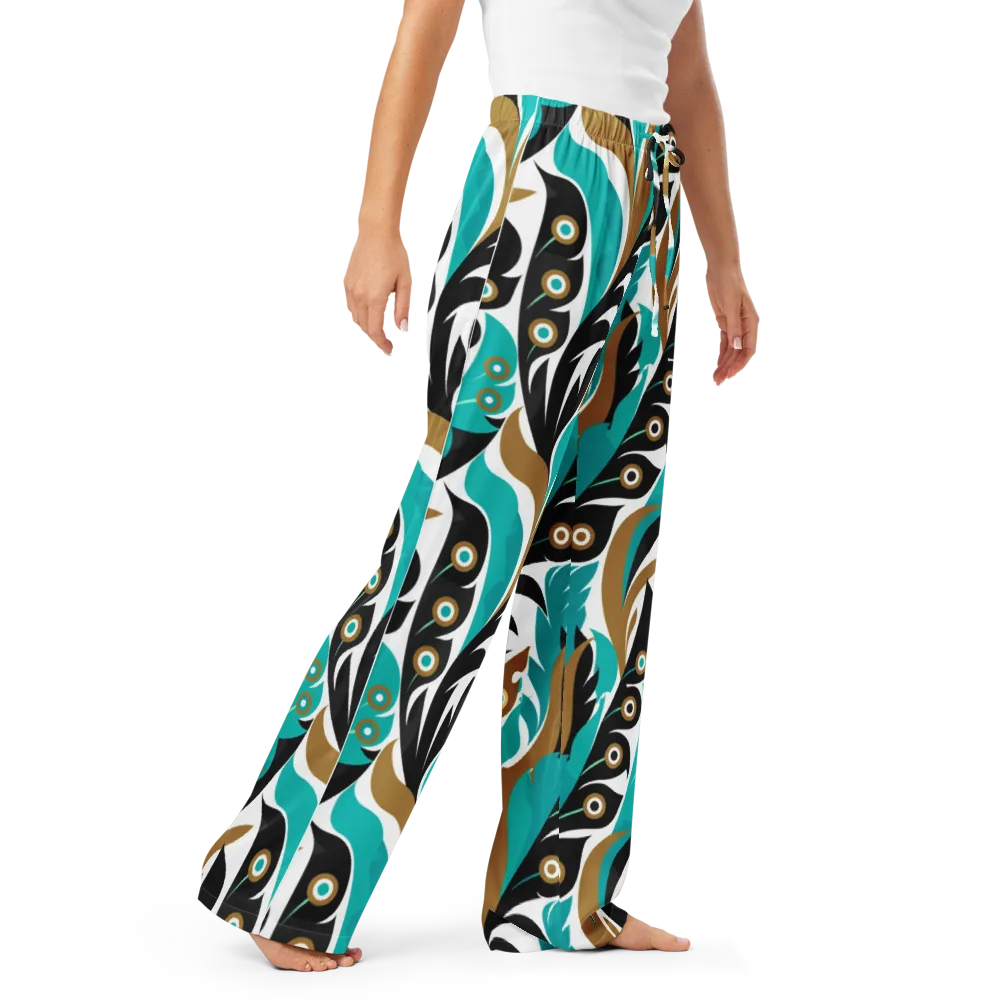 Golden Eyelet on Women's Pajama Pants — Right Front