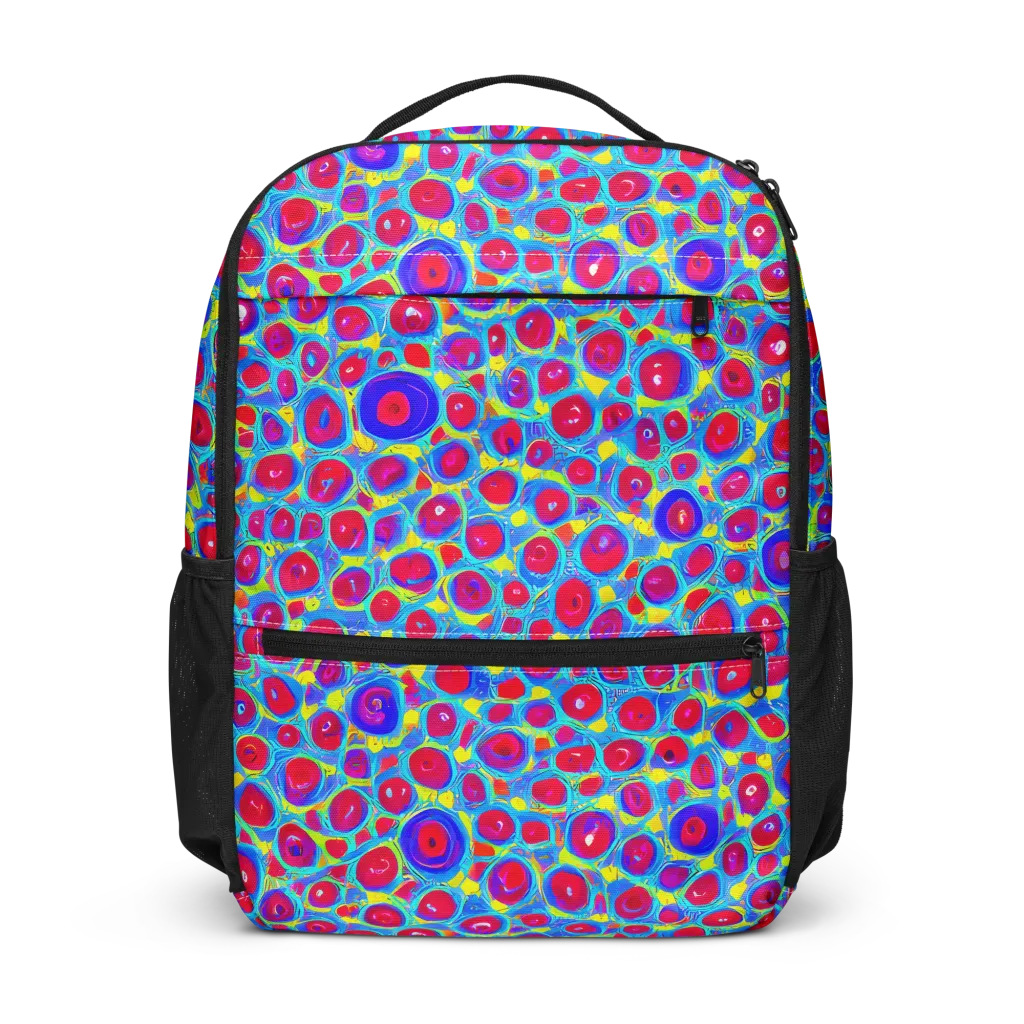 Neon Pebble Riot on Utility Backpack — Front