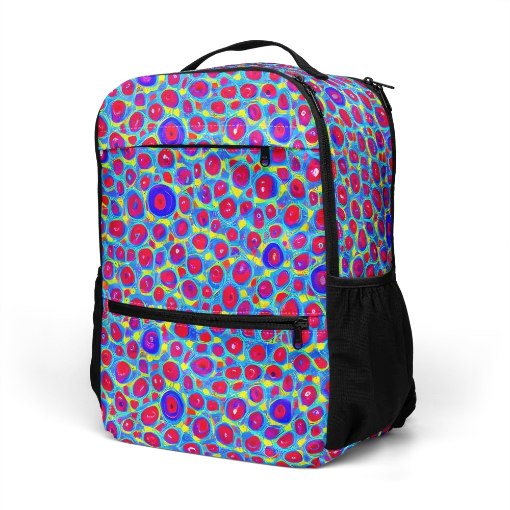 Neon Pebble Riot on Utility Backpack — Left Front
