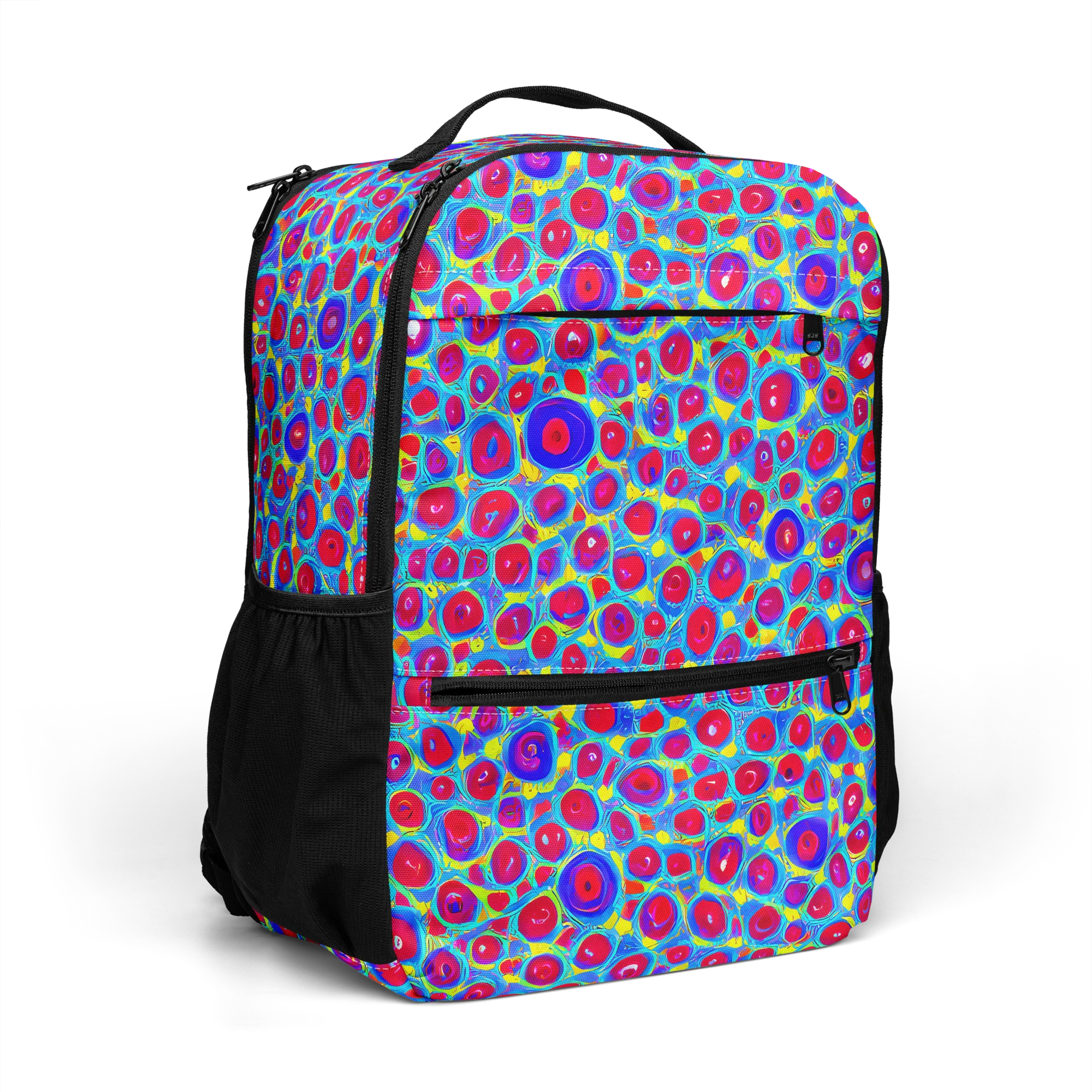 Neon Pebble Riot on Utility Backpack — Right Front