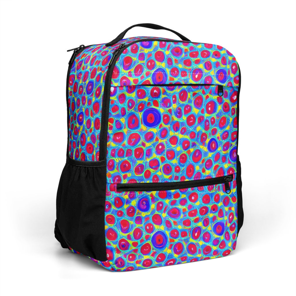 Neon Pebble Riot on Utility Backpack — Right Front