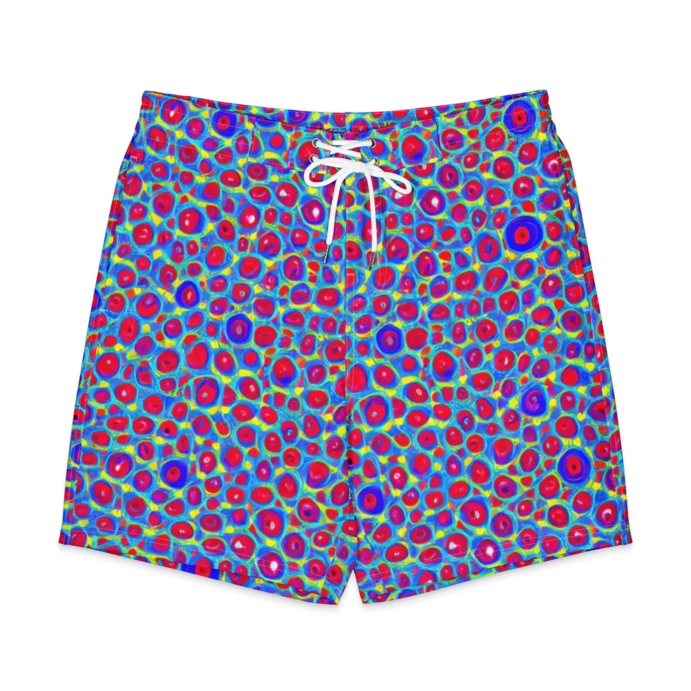 Neon Pebble Riot on Men's Board Shorts — Front
