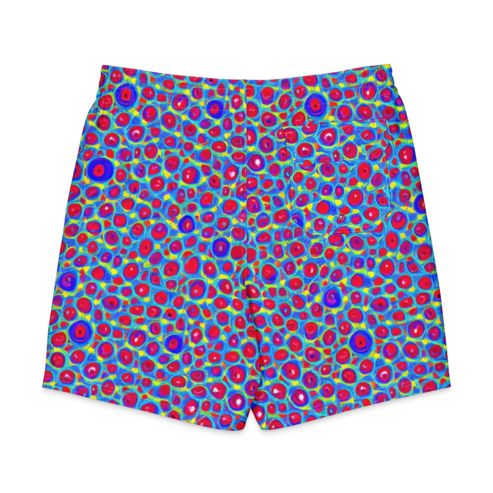 Neon Pebble Riot on Men's Board Shorts — Back