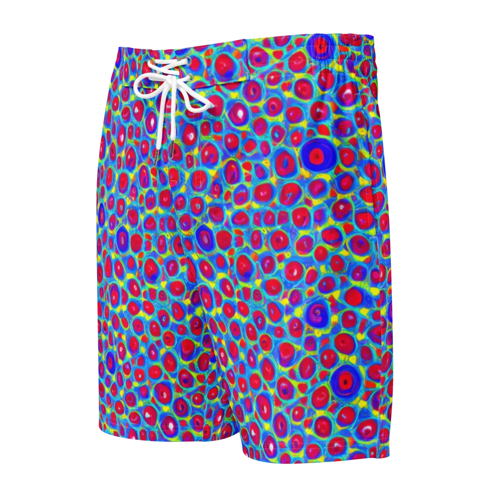 Neon Pebble Riot on Men's Board Shorts — Front