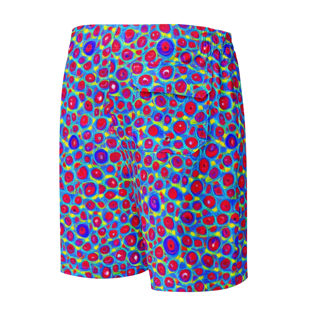 Neon Pebble Riot on Men's Board Shorts — Back