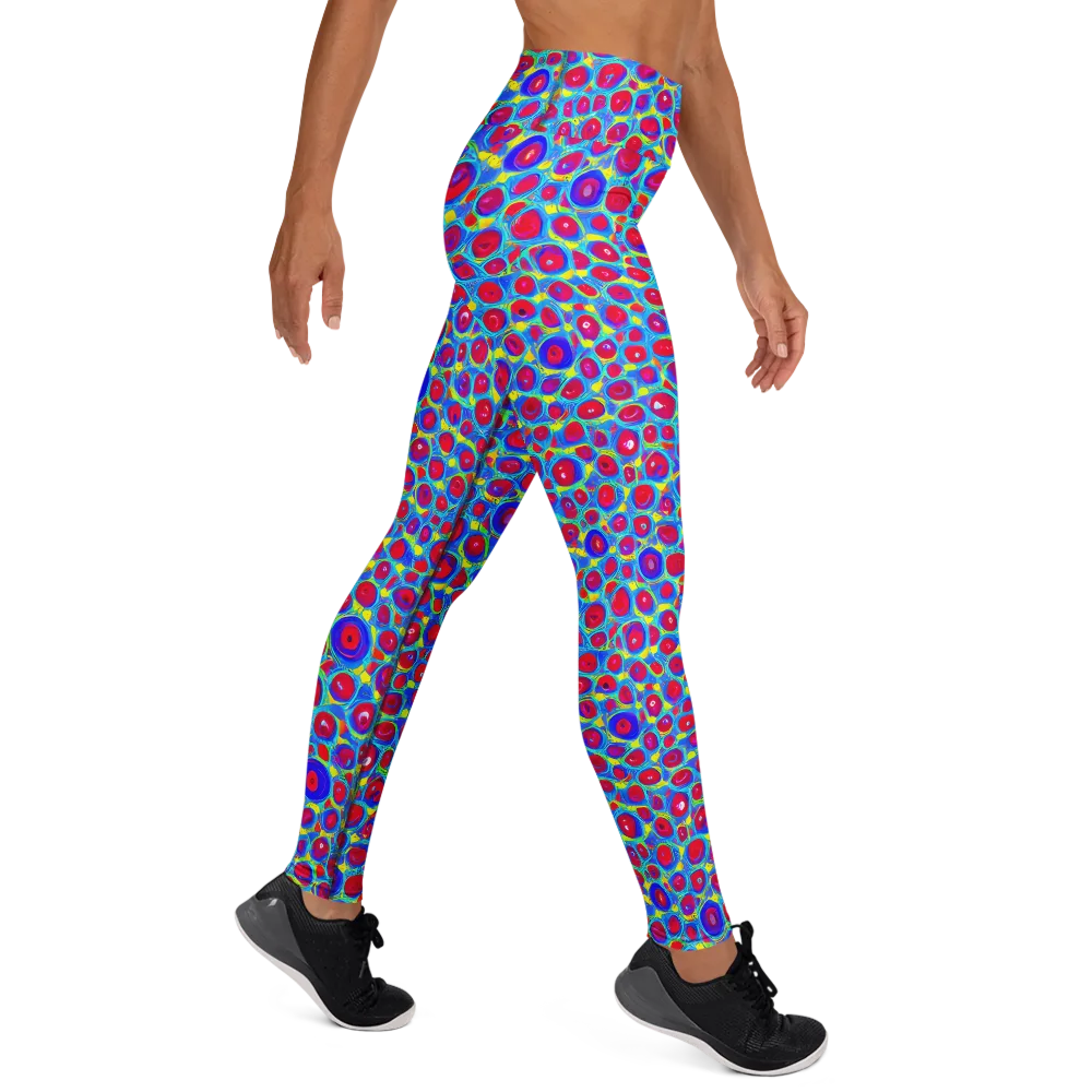 Neon Pebble Riot on Yoga Leggings — Right