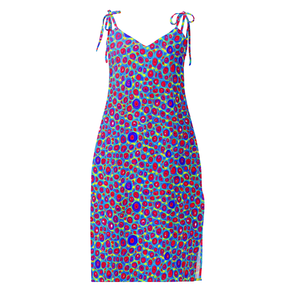 Neon Pebble Riot on Slip Dress — Front