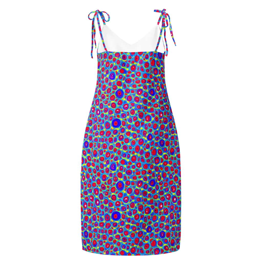 Neon Pebble Riot on Slip Dress — Back