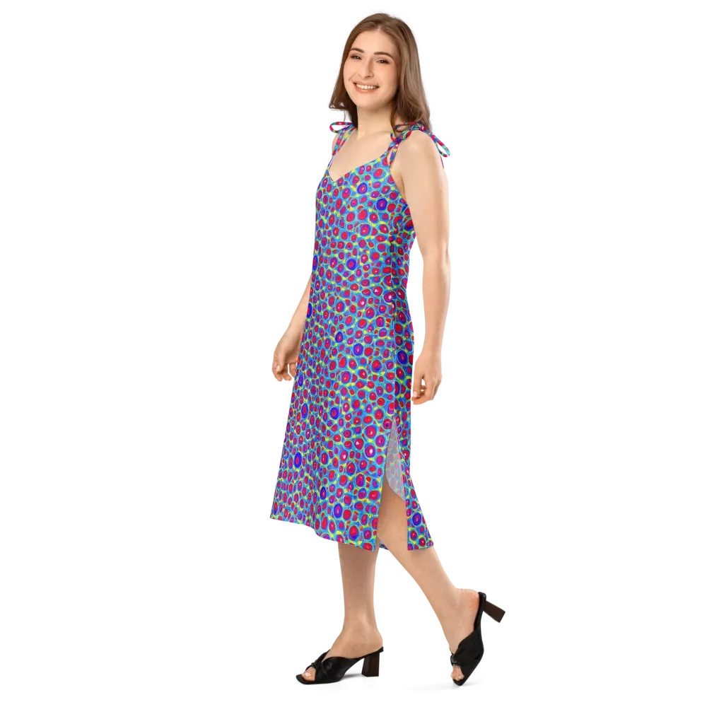 Neon Pebble Riot on Slip Dress — Left Front