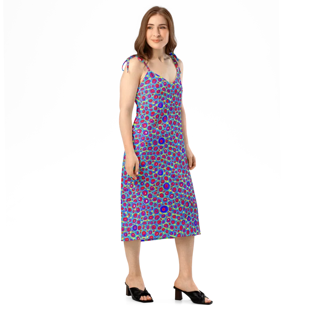 Neon Pebble Riot on Slip Dress — Right Front
