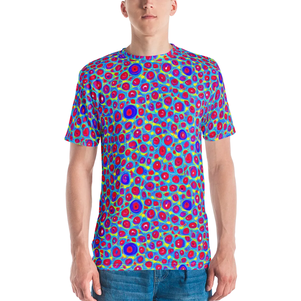 Neon Pebble Riot on Men's Crew Neck T-Shirt — Front