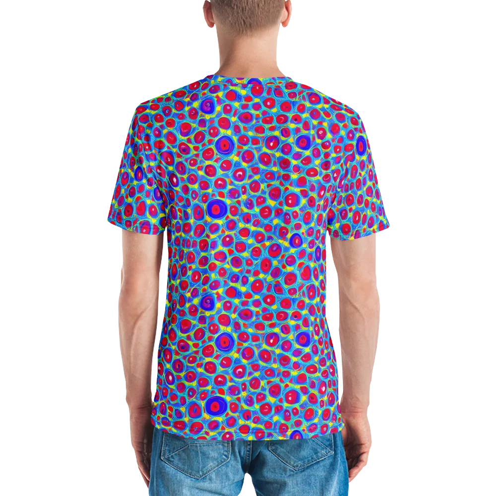 Neon Pebble Riot on Men's Crew Neck T-Shirt — Back